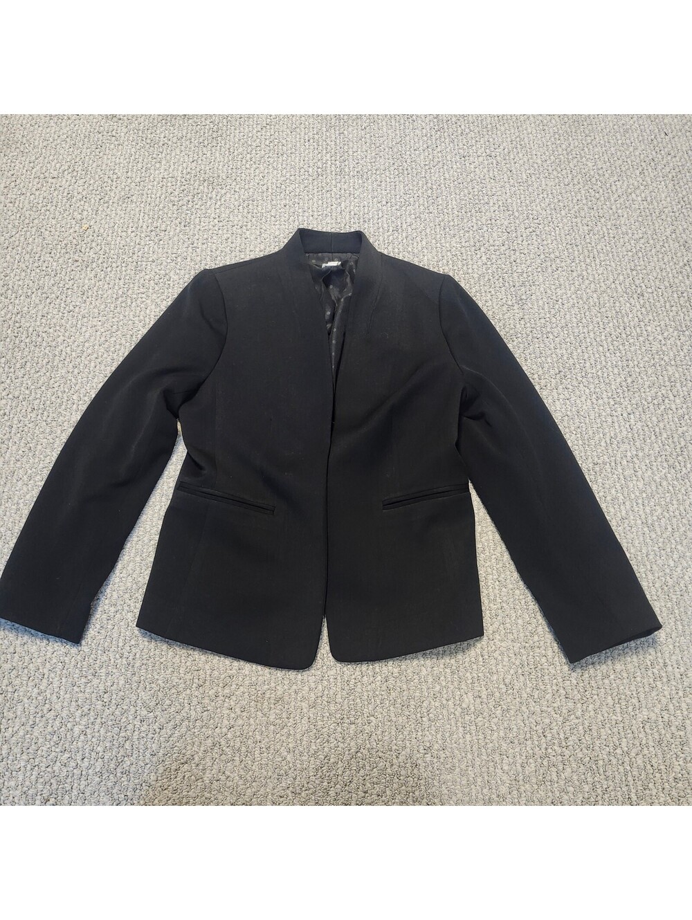 J.Crew Women's Black Collarless Blazer Size 10